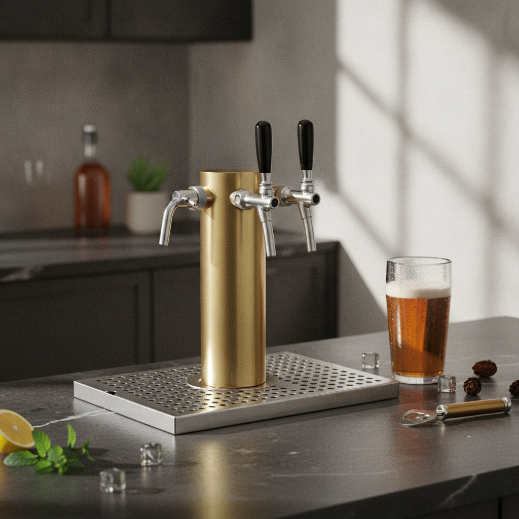 Wine Beer Bar - Stainless Steel Beer Tap Dispenser Reflective