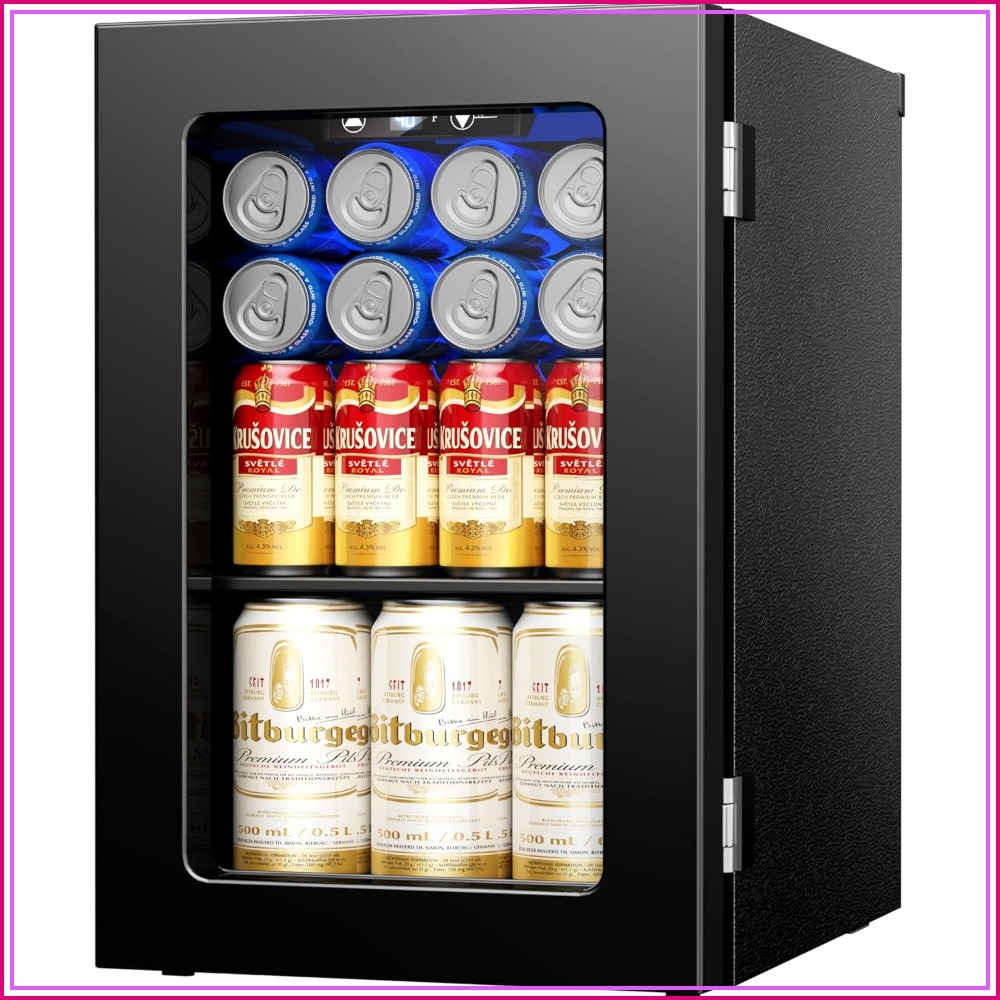 Wine And Beer Undercounter Fridge - 6-Bottle & 6-Can Compact Fridge, Freestanding