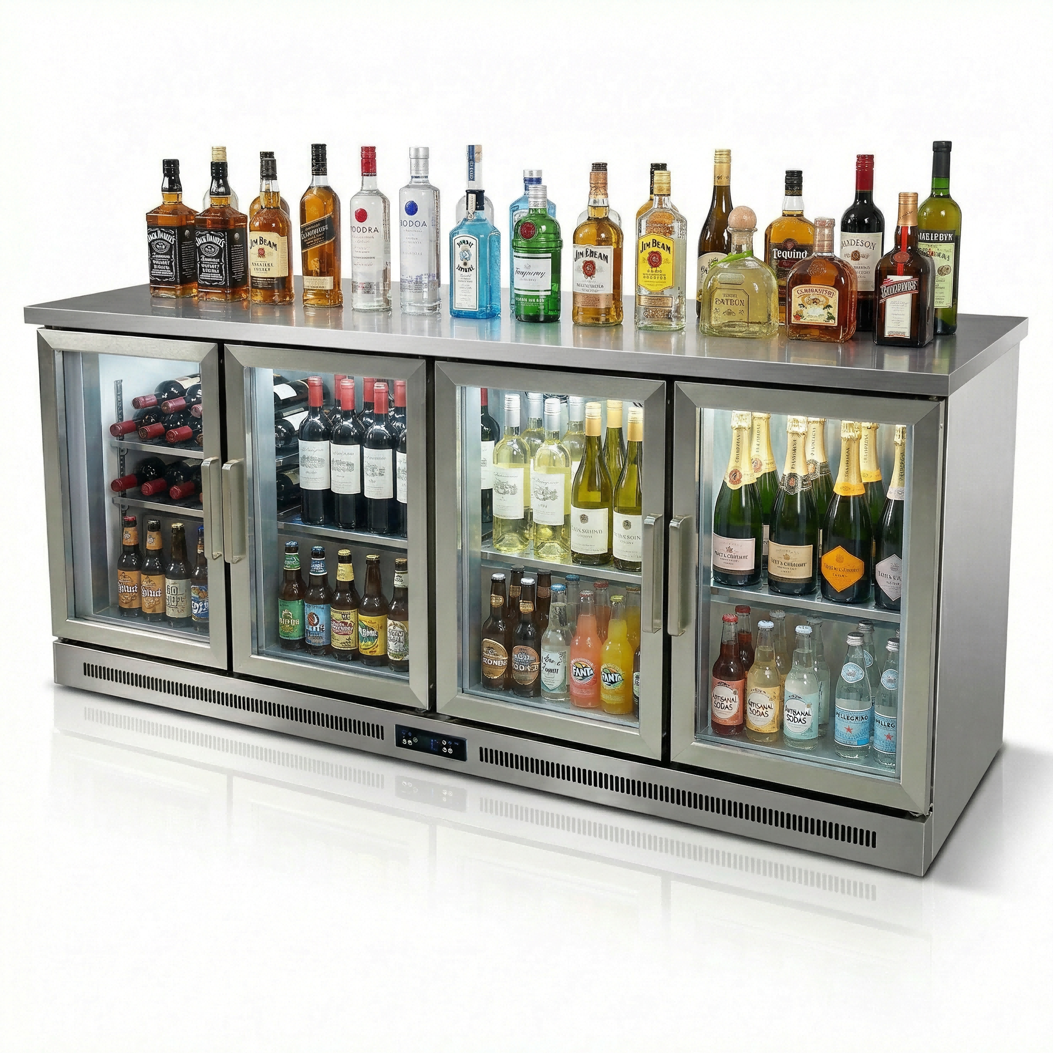 Wine And Beer Undercounter Fridge - rd-Commercial Wine Cabinet Bar Beer Cooler