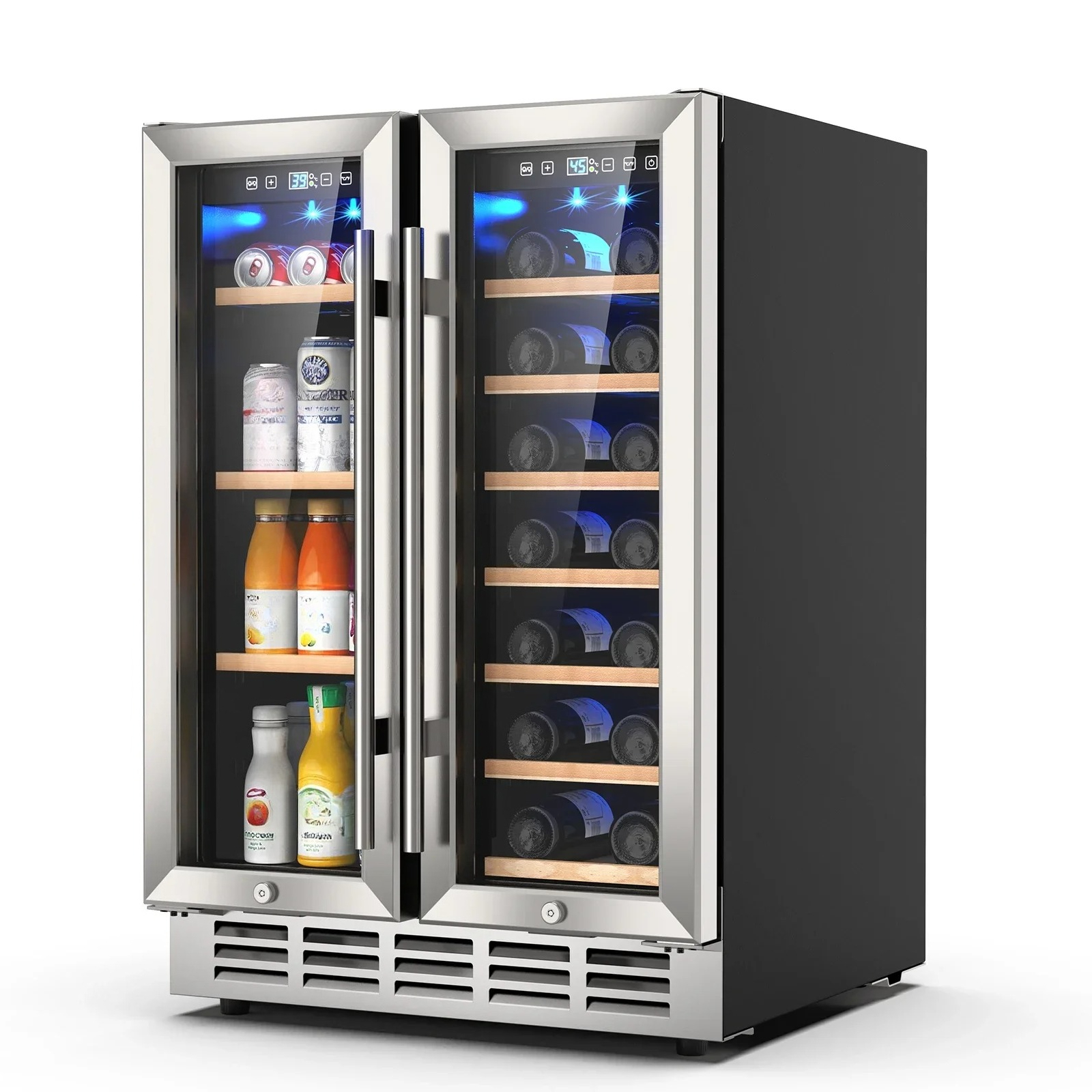 Wine And Beer Undercounter Fridge - Wine and Beverage Refrigerator 24 Inch