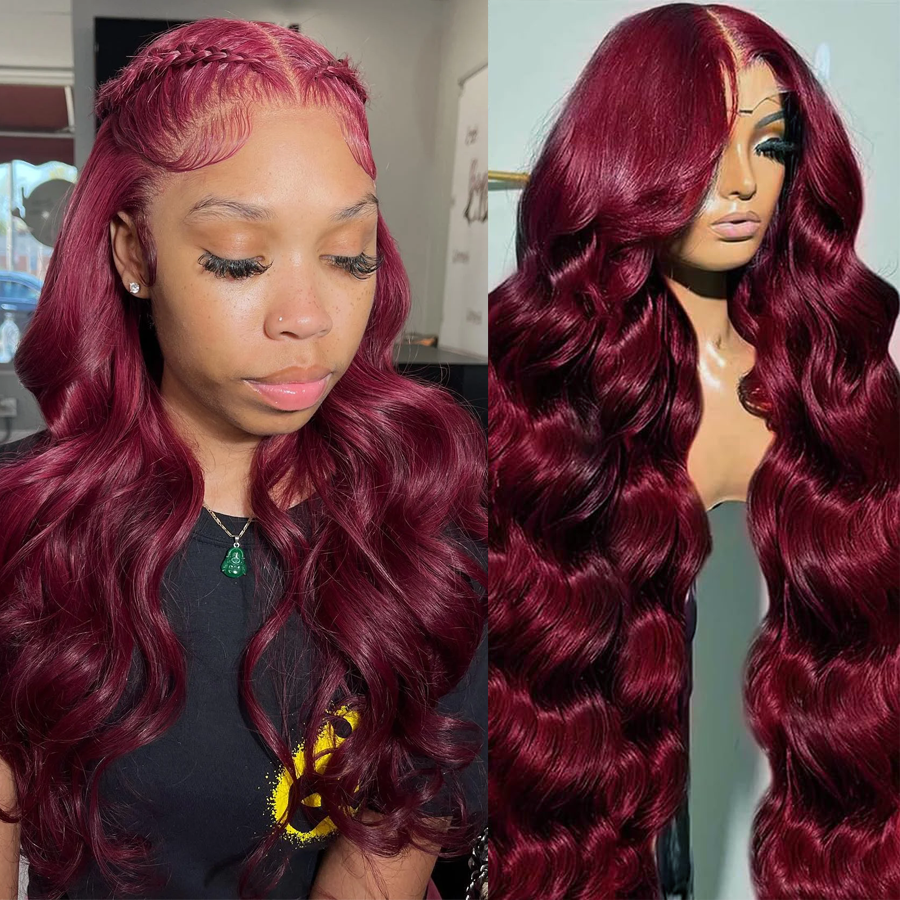 Wine & Beer Guayaquil - Body Wave Burgundy 40 Inches Long-length