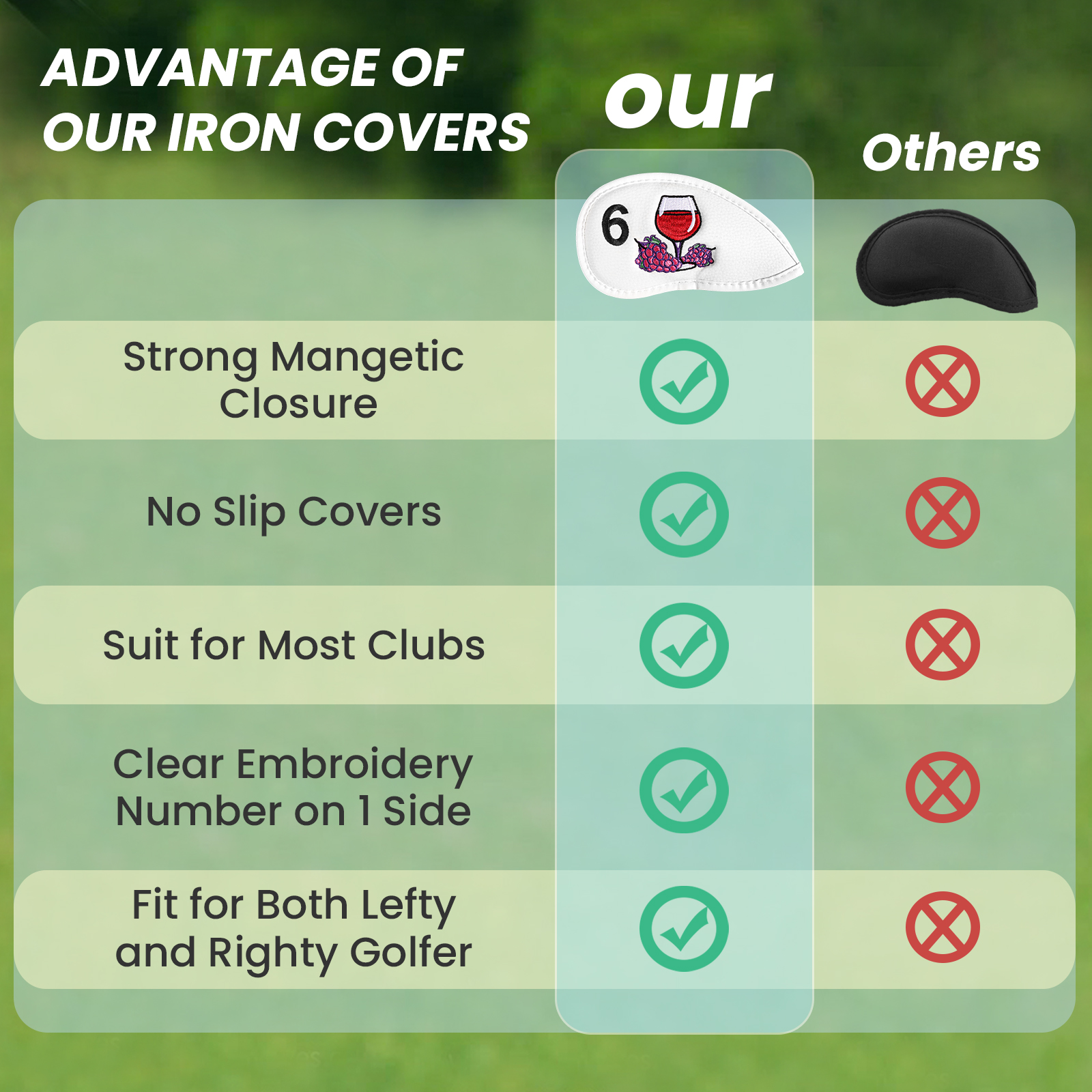 Magnetic Golf Club Head Covers - Wine & Beer Guayaquil ulasan dan harga