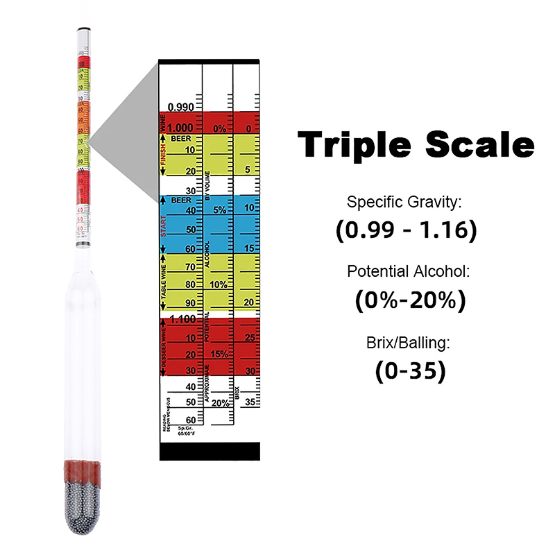 [H]Triple Scale Hydrometer For - Wine Beer Cider ulasan dan harga