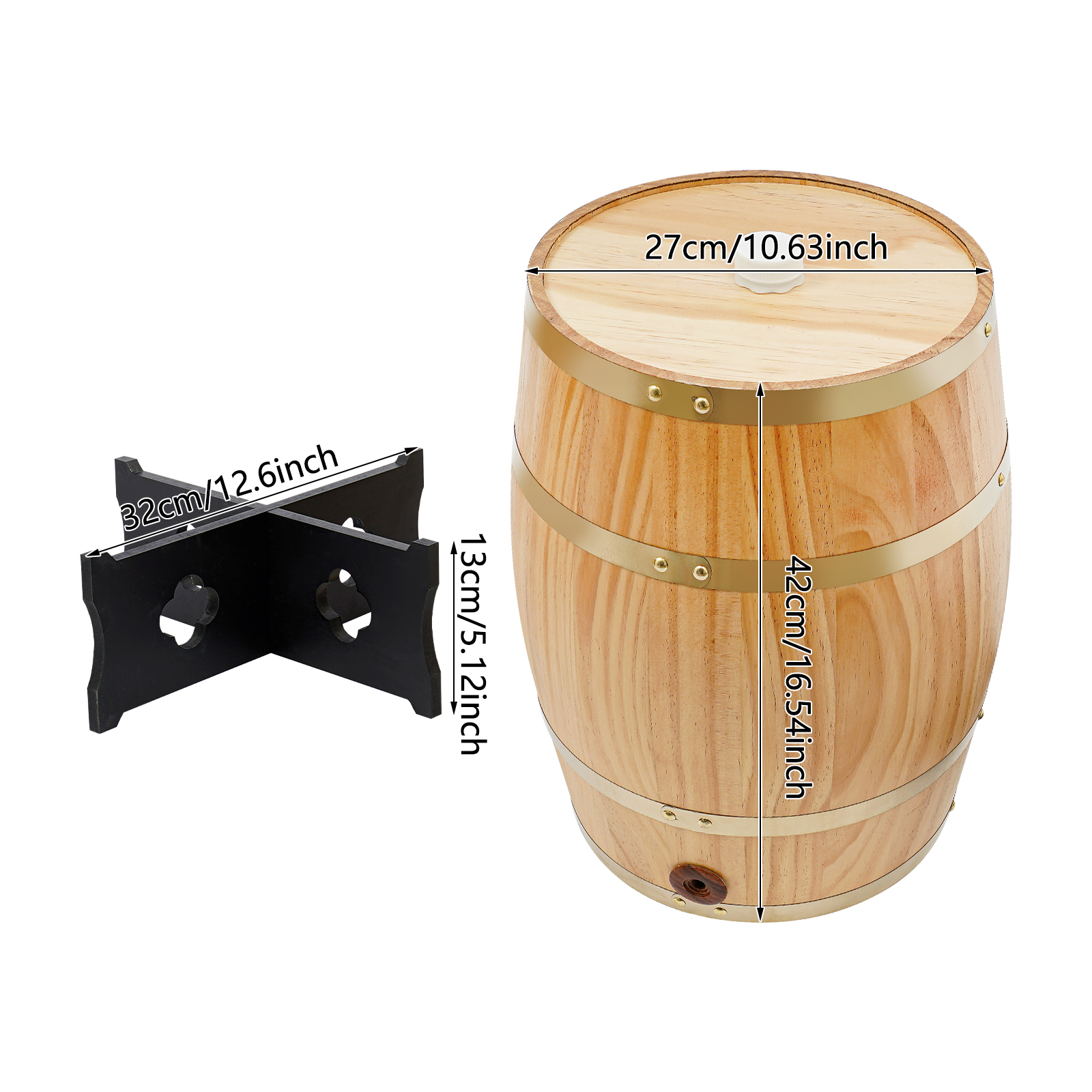 20L/5.28Gal Wood Color Wine Ba - Wine Beer Cider ulasan dan harga