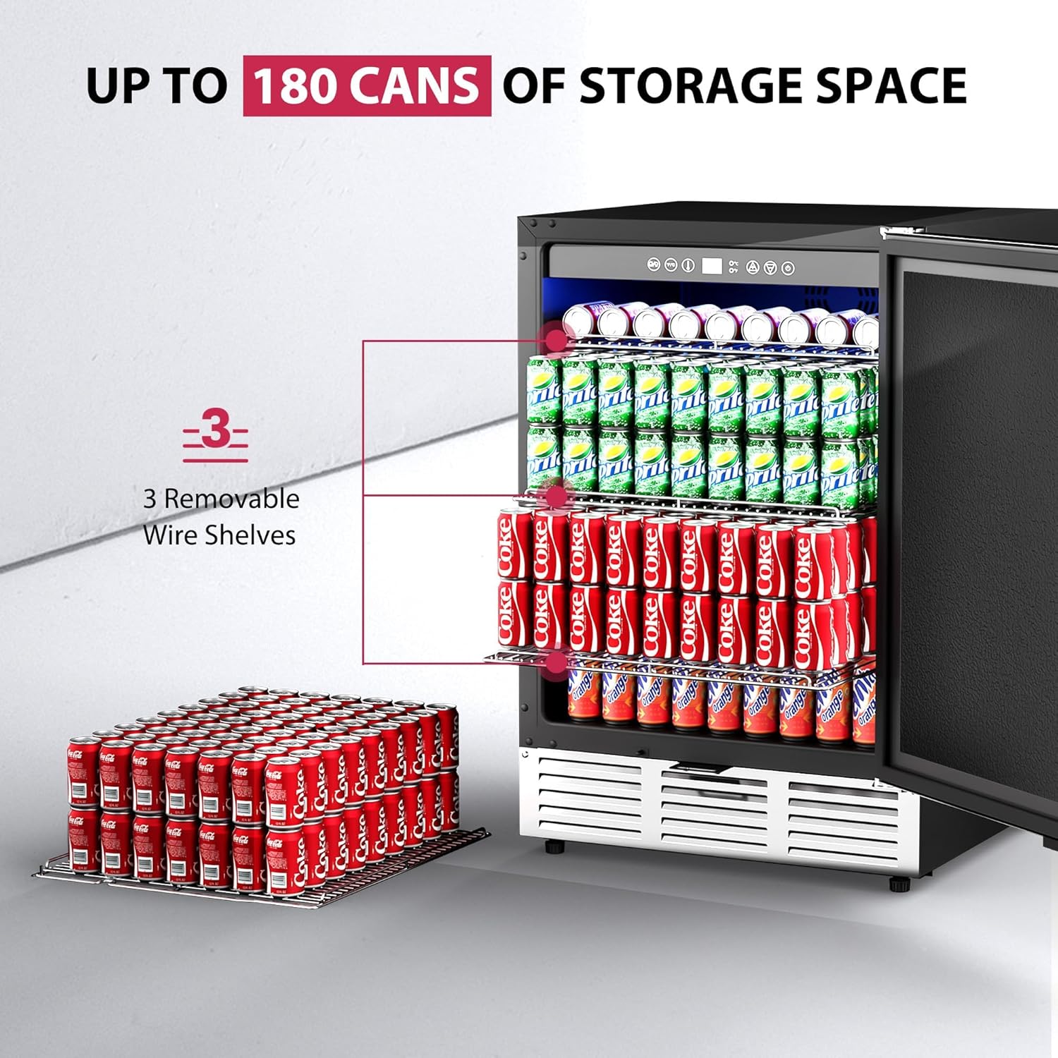 24 Inch Beverage Refrigerator  - Wine And Beer Undercounter Fridge ulasan dan harga