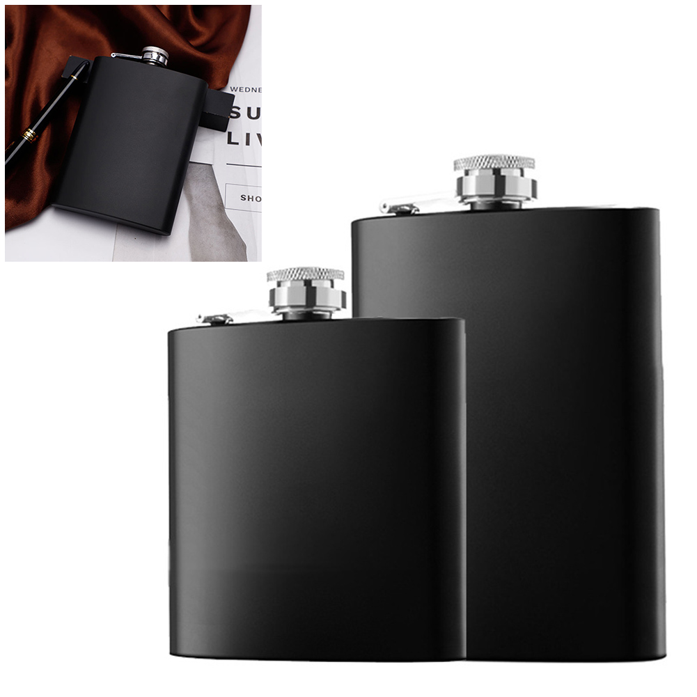 6/8oz Black Hip Flask Stainles - Wine Beer Spirits ulasan dan harga