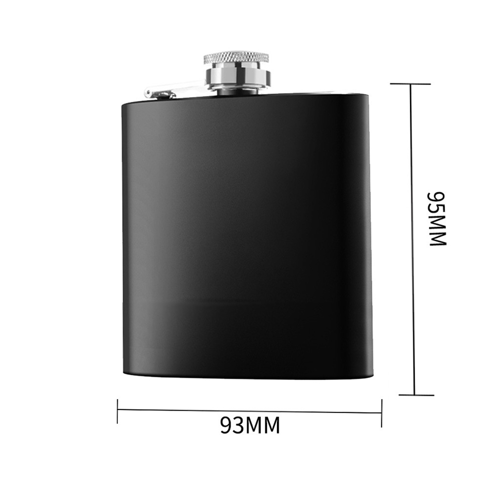 6/8oz Black Hip Flask Stainles - Wine Beer Spirits ulasan dan harga