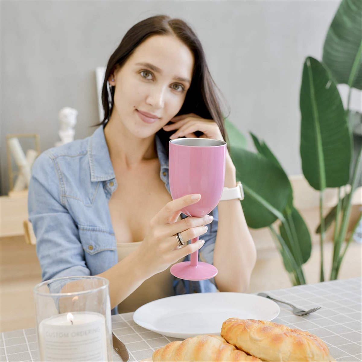 2PCS Insulated Pink Wine Glass - Wine & Beer Guayaquil ulasan dan harga