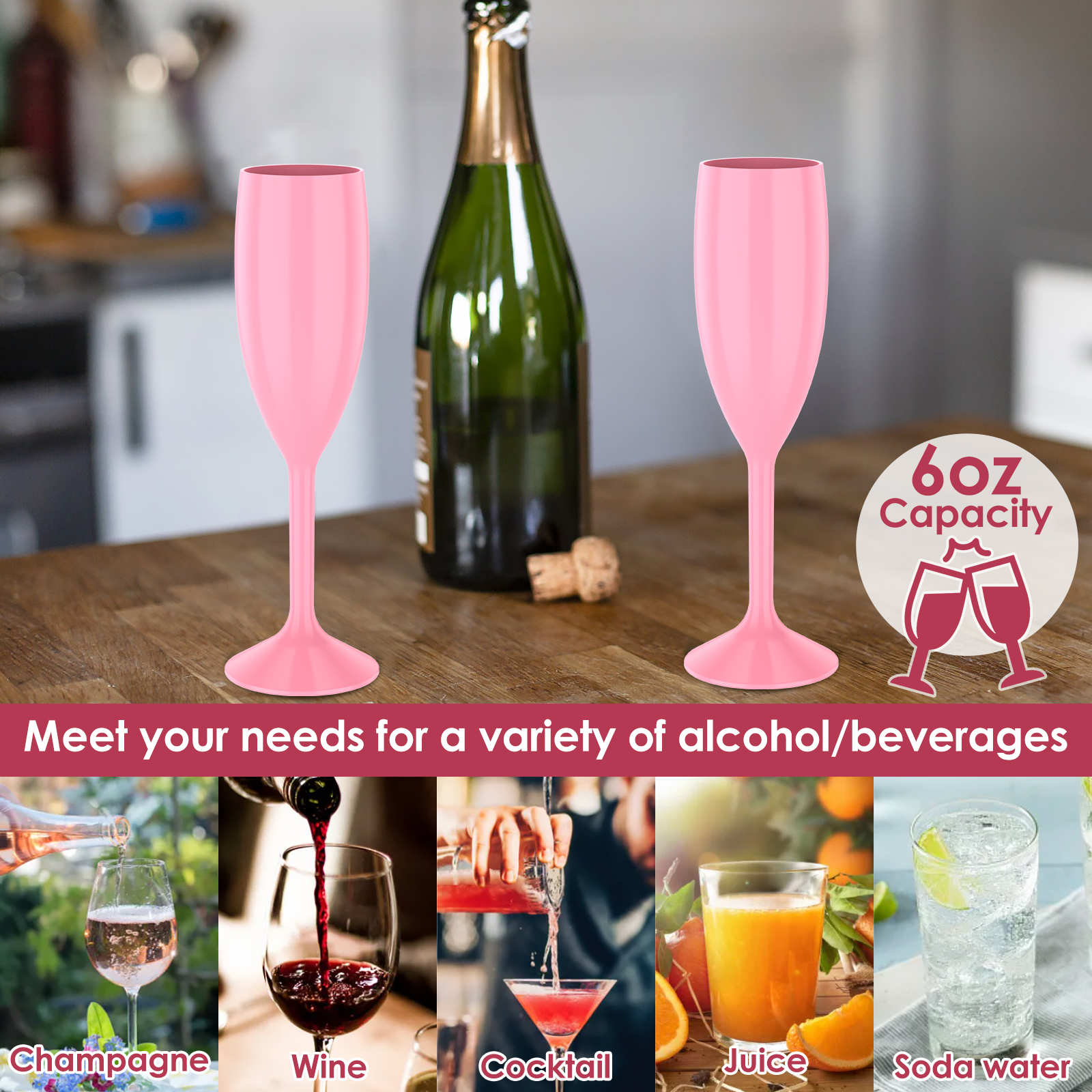 12 Pcs Champagne Flute Bulk 17 - Wine Beer Bar ulasan dan harga