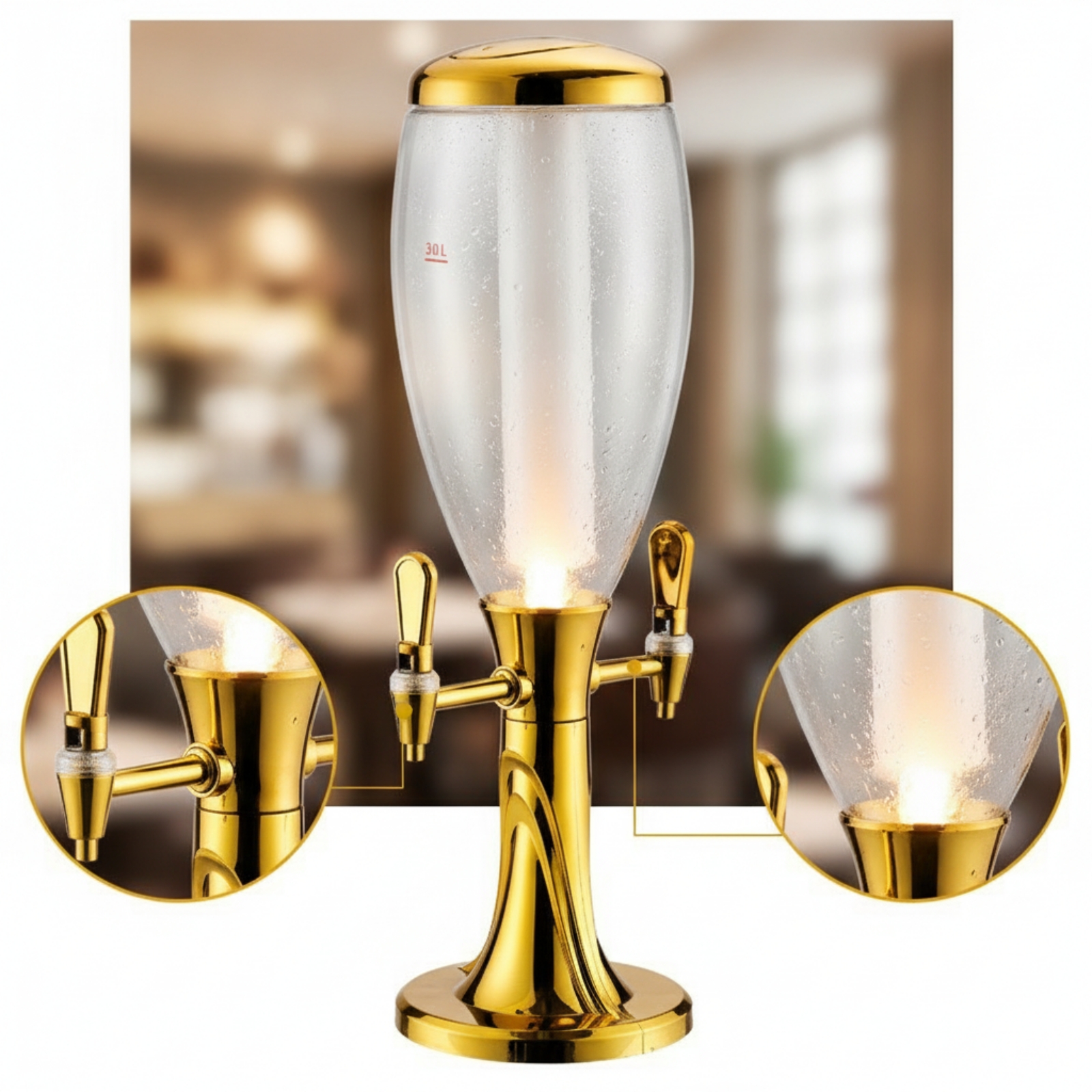 Beer Dispenser with Dual Taps  - Wine Beer Bar ulasan dan harga
