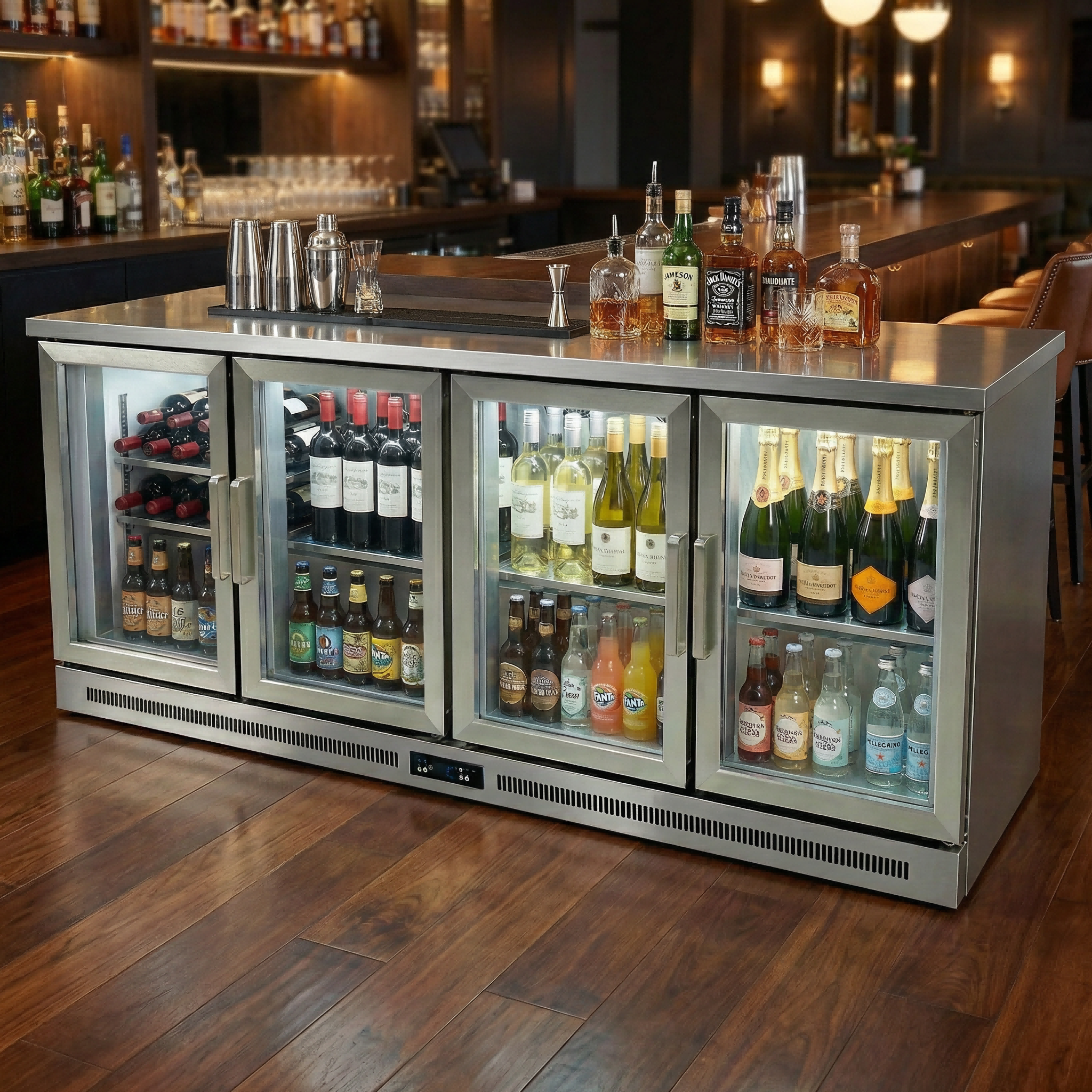 rd-Commercial Wine Cabinet Bar - Wine And Beer Undercounter Fridge ulasan dan harga