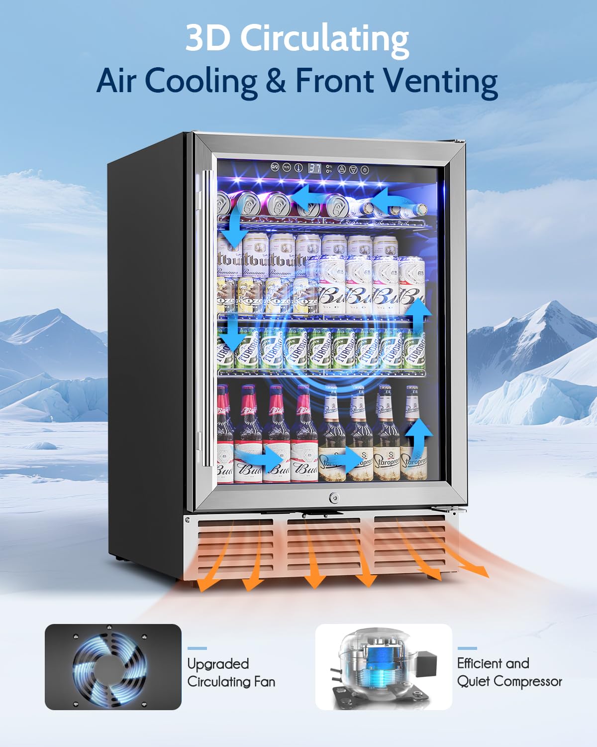 24 inch Beverage Refrigerator  - Wine And Beer Undercounter Fridge ulasan dan harga