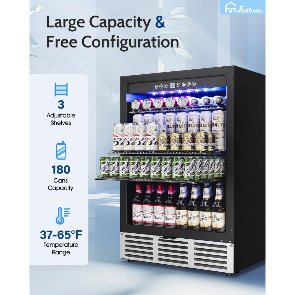 24 Inch Beverage Refrigerator, - Wine And Beer Undercounter Fridge ulasan dan harga