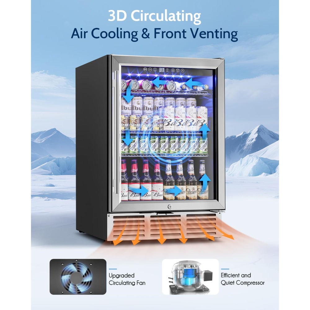 24 Inch Beverage Refrigerator, - Wine And Beer Undercounter Fridge ulasan dan harga