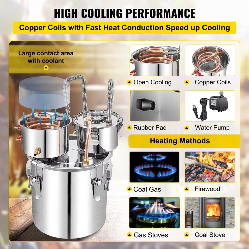 【Hot】 50L  Water Distiller Bot - Wine Beer Distillation ulasan dan harga