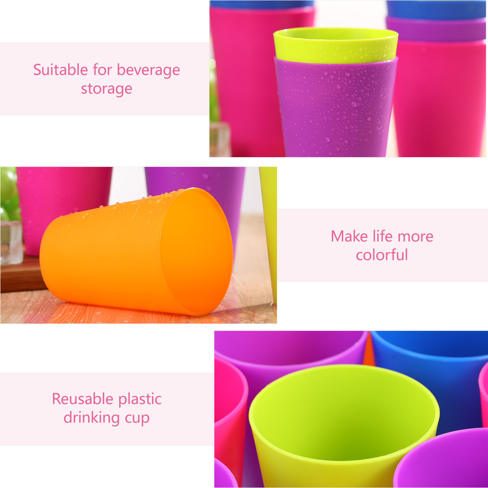 15Pcs Mixed Color Plastic Drin - Wine Beer Mixed Drinks ulasan dan harga