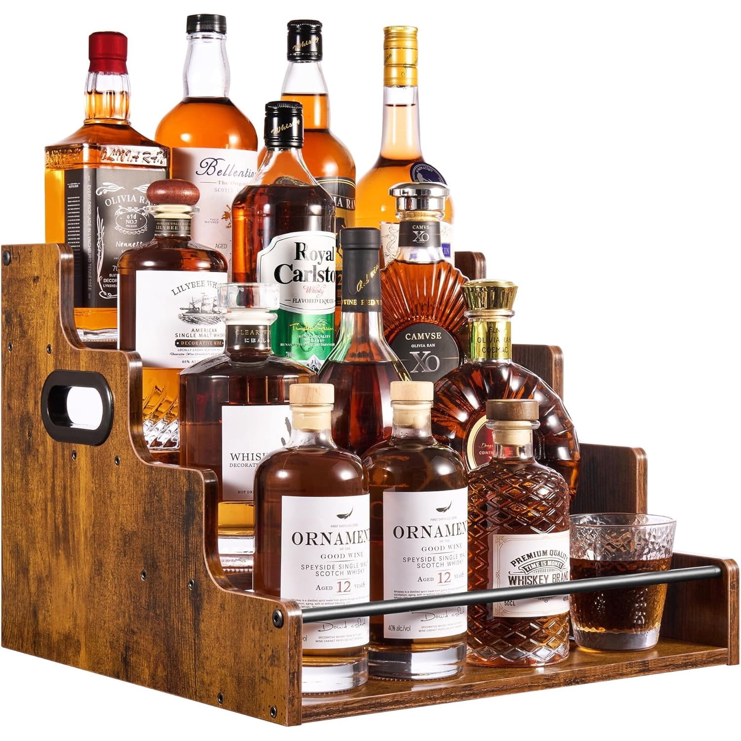 Liquor Bottle Display Shelf, C - Wine Beer Spirits ulasan dan harga
