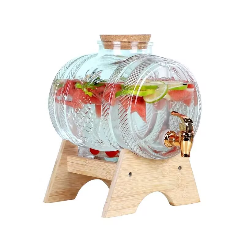 1L Glass Whiskey Barrel Wine B - Wine Beer Spirits ulasan dan harga