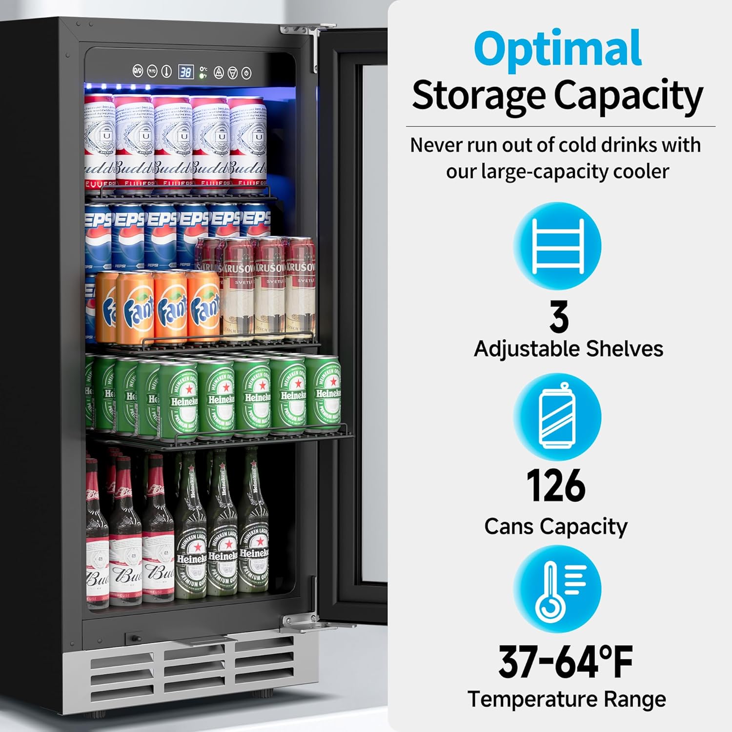 15 Inch Under Counter Beverage - Wine And Beer Undercounter Fridge ulasan dan harga
