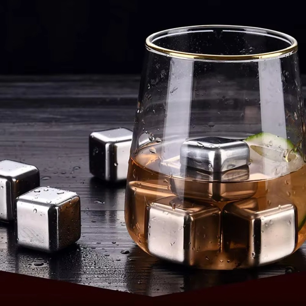 4/6/8 Pcs Stainless Steel Ice  - Wine Beer Bar ulasan dan harga