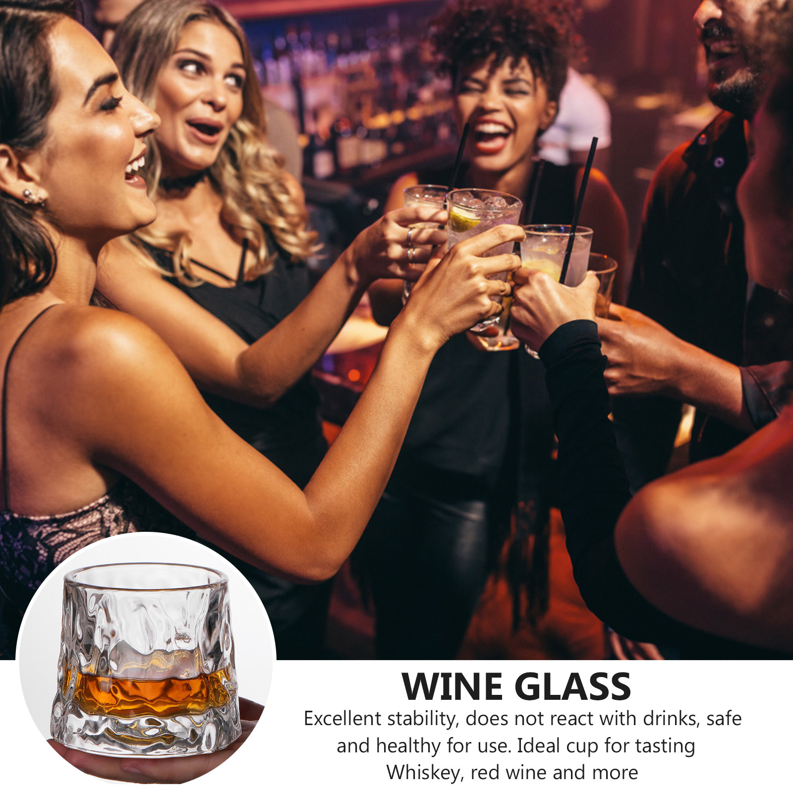 1Pcs Hammered Wine Glass Cup P - Wine Beer Bar ulasan dan harga