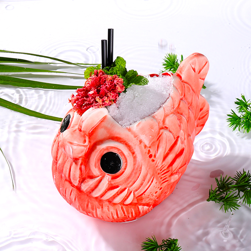 Cute Lantern Fish Cocktail Gla - Wine Beer Bar ulasan dan harga