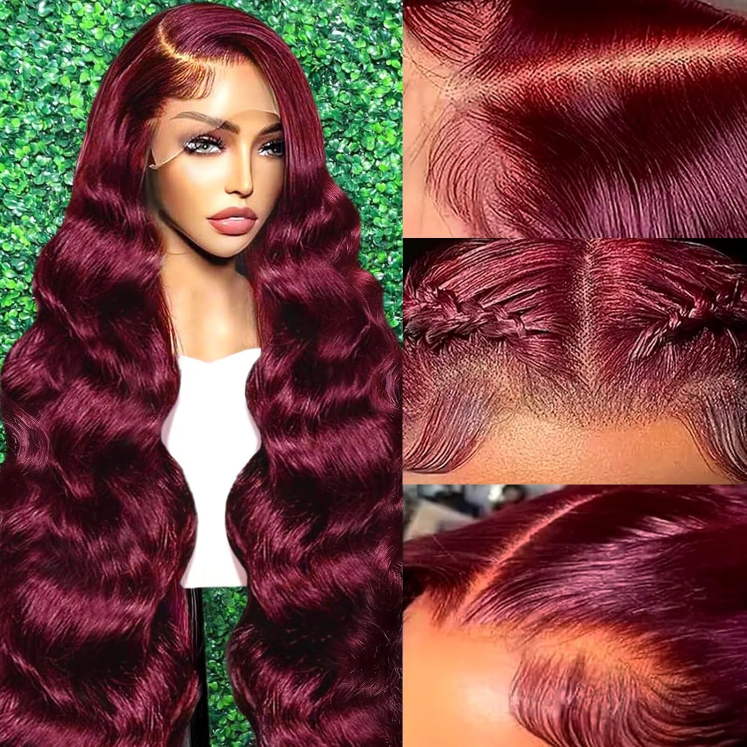 99j Burgundy Lace Front Wig Hu - Wine & Beer Guayaquil ulasan dan harga