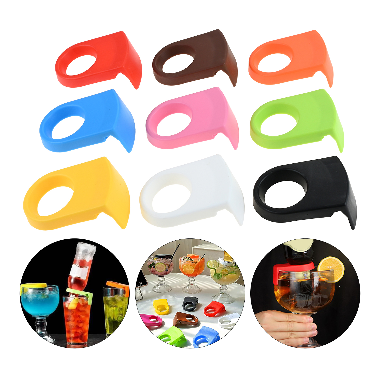 9Pcs Bottle Buckle Holder for  - Wine Beer Mixed Drinks ulasan dan harga
