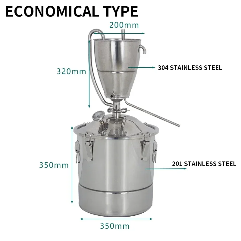 30L Stainless Steel Water Alco - Wine Beer Distillation ulasan dan harga