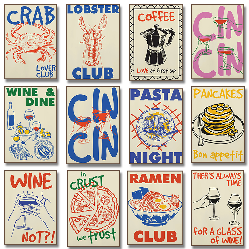 Trendy Coffee Cheers Print Pos - Wine Beer Bar ulasan dan harga