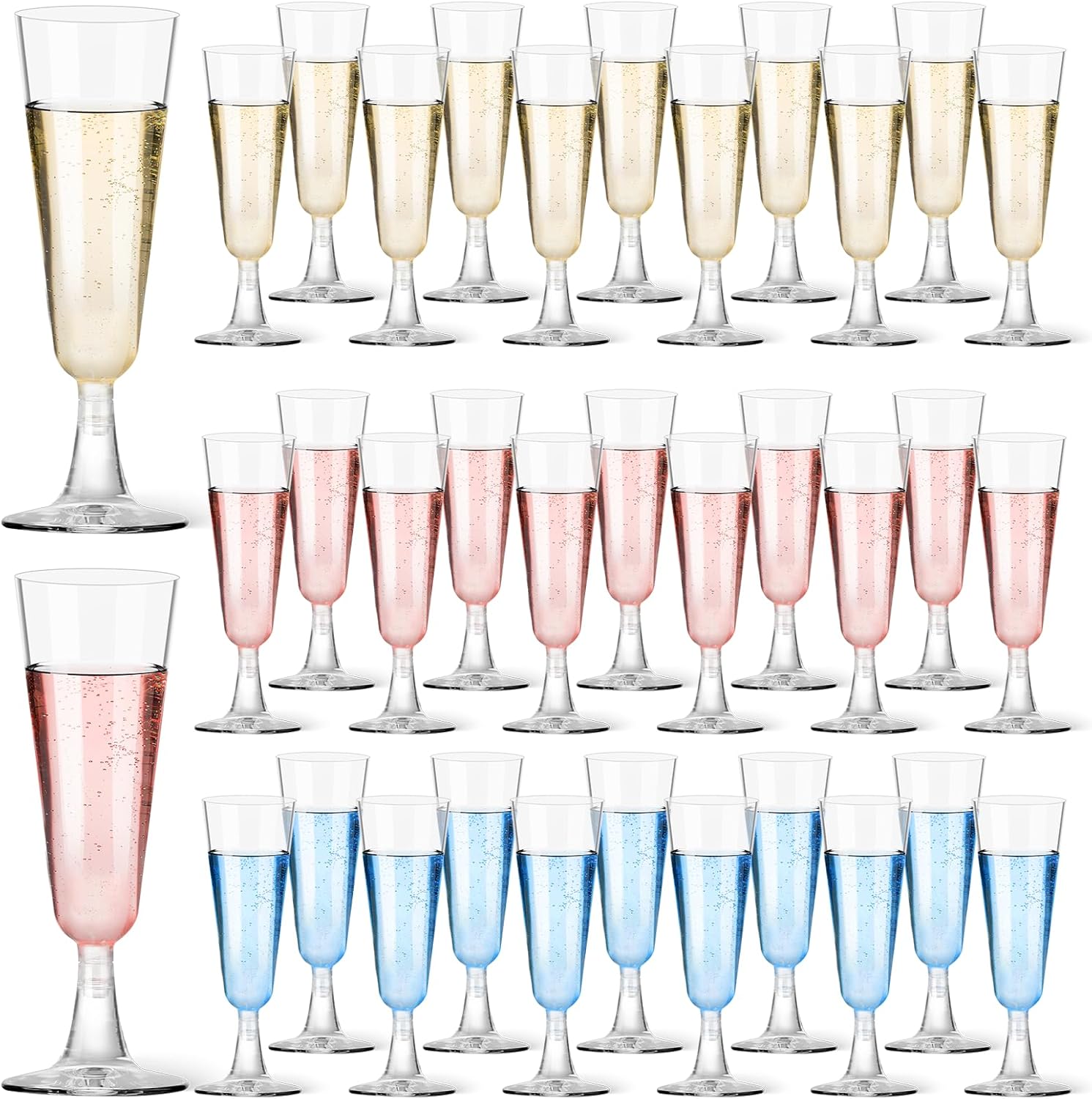 Plastic Champagne Flutes 40 Pa - Wine & Beer Guayaquil ulasan dan harga